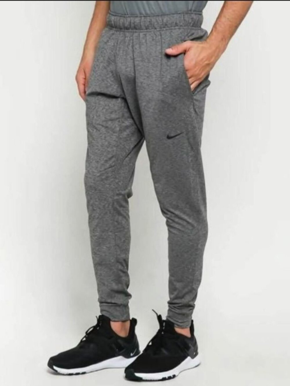 Men's Nike Dri-FIT Gray Elastic Waist Activewear Pants Size Large